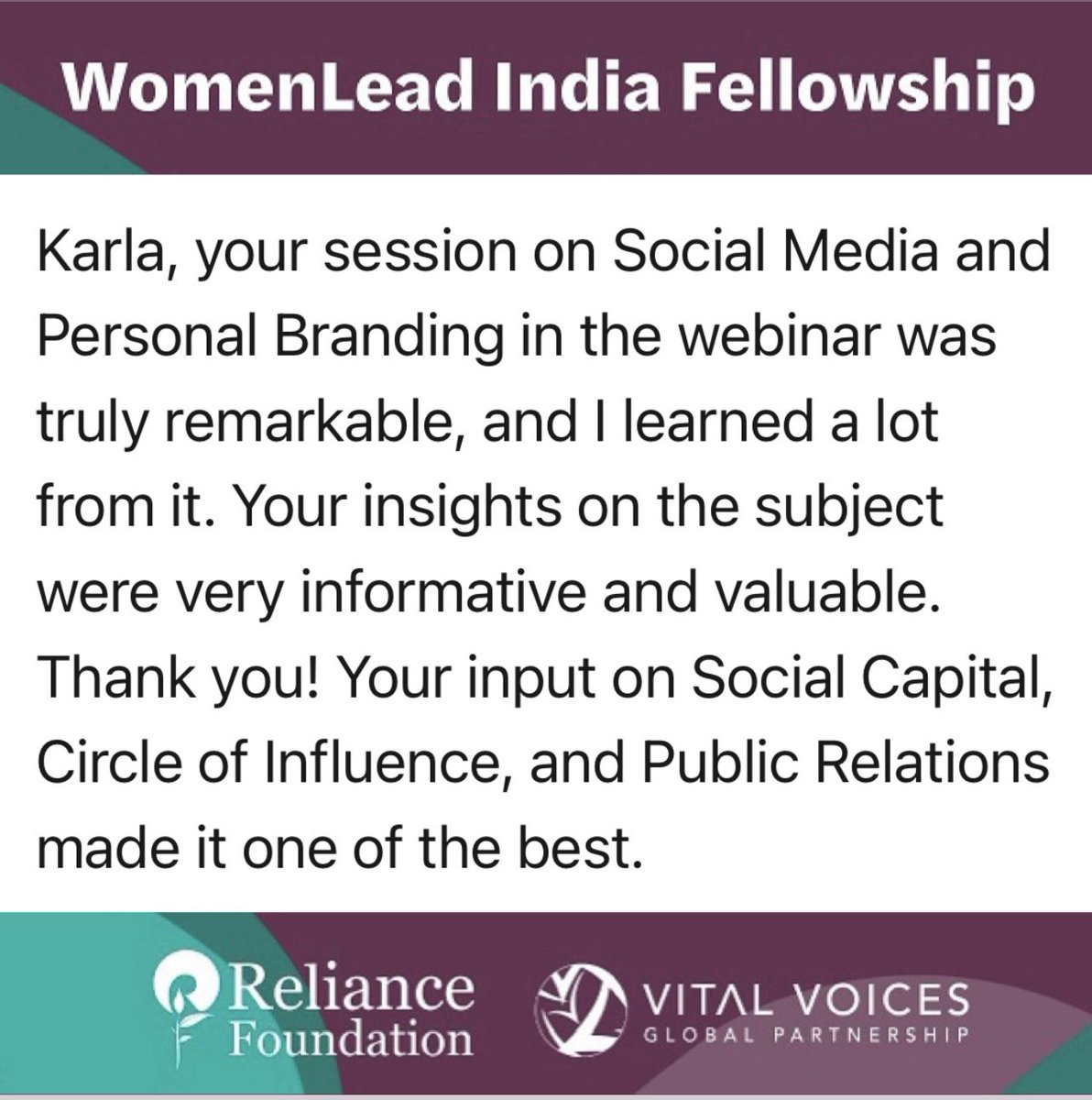 I'm grateful for having the opportunity to share my knowledge and help extraordinary women multiply the impact of their work! 

Thank you <a href="/VitalVoices/">Vital Voices</a> for trusting me and allowing me to meet such inspiring women leaders around the world! 🙏🏻
 
#SharingKnowledgeToChangeTheWorld 💫