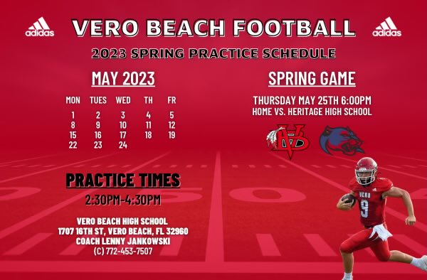 ▶️COLLEGE COACHES👀Spring Football Practice Schedule. #WeAreVero #adidasFootball ⁦<a href="/VeroFBBoosters/">Fighting Indians Football Boosters</a>⁩ <a href="/SunshinePreps/">SunshinePreps</a>⁩ ⁦<a href="/Dwight_XOS/">Dwight Thomas - Catapult Sports</a>⁩ ⁦<a href="/larryblustein/">Blustein Recruiting</a>⁩ ⁦<a href="/JonSantucci/">Jon Santucci</a>⁩ ⁦<a href="/QwikRecruiting/">QwikRecruiting</a>⁩ ⁦<a href="/adidasFballUS/">adidas US Football</a>⁩