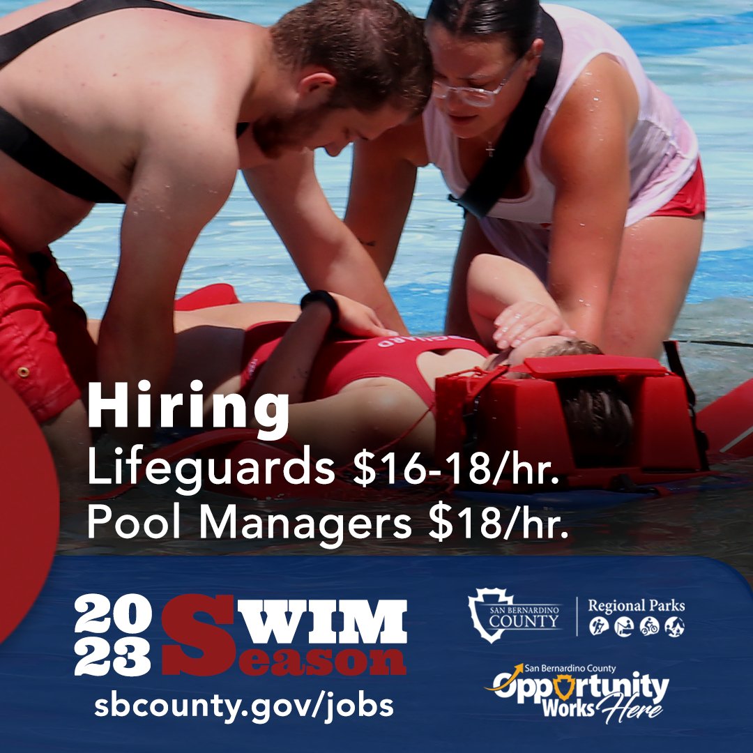 sbcountycareers's tweet image. #SanBernardinoCounty is now hiring for #RegionalParksLifeguard! Apply today for this excellent opportunity to be a part of the team! bit.ly/3J533DR #governmentprograms #OpportunityWorksHere
