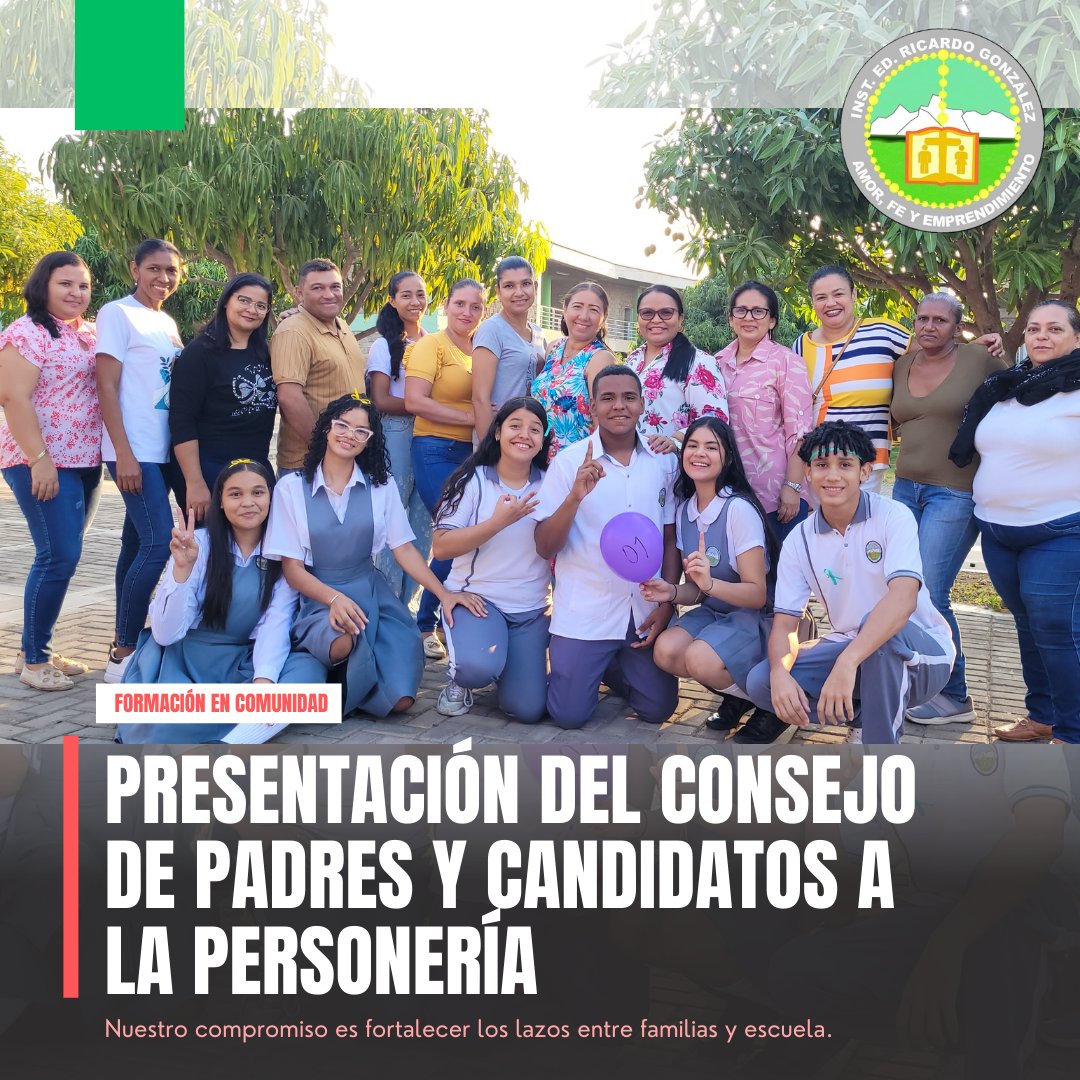 IERGVALLEDUPAR's tweet photo. "La familia y la escuela unidas para aportar al proceso educativo y a la  formación de nuestros estudiantes Ricardistas"

Presentación del consejo de padres y candidatos a la personería 2023 a nuestros estudiantes. https://t.co/IH0jck4wJC