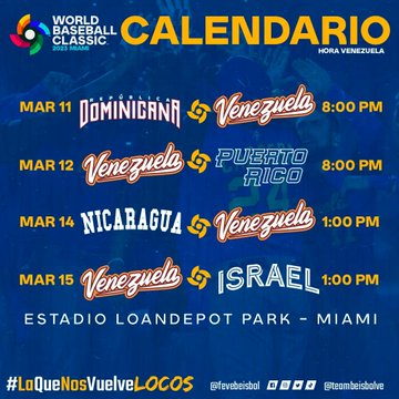 Así jugara nuestra tricolor el clásico mundial de béisbol.