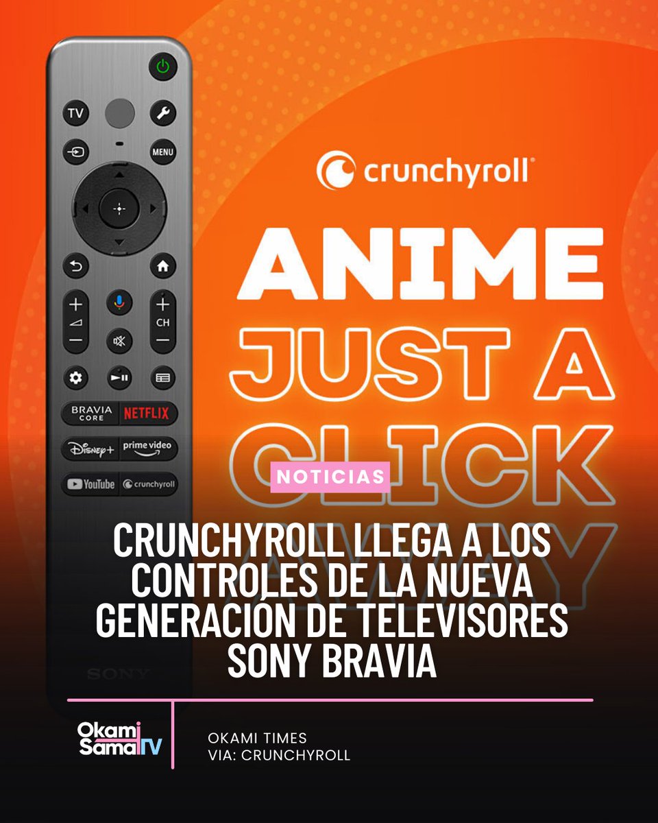 OkamiSamaTV's tweet photo. El #anime es un fenómeno global, y esta asociación entre #Sony Corporation y Crunchyroll hará que esté disponible más rápido que nunca”, dijo Rahul Purini, presidente de @crunchyroll_la.
1/2
#animenews https://t.co/PnIO4sEEN3