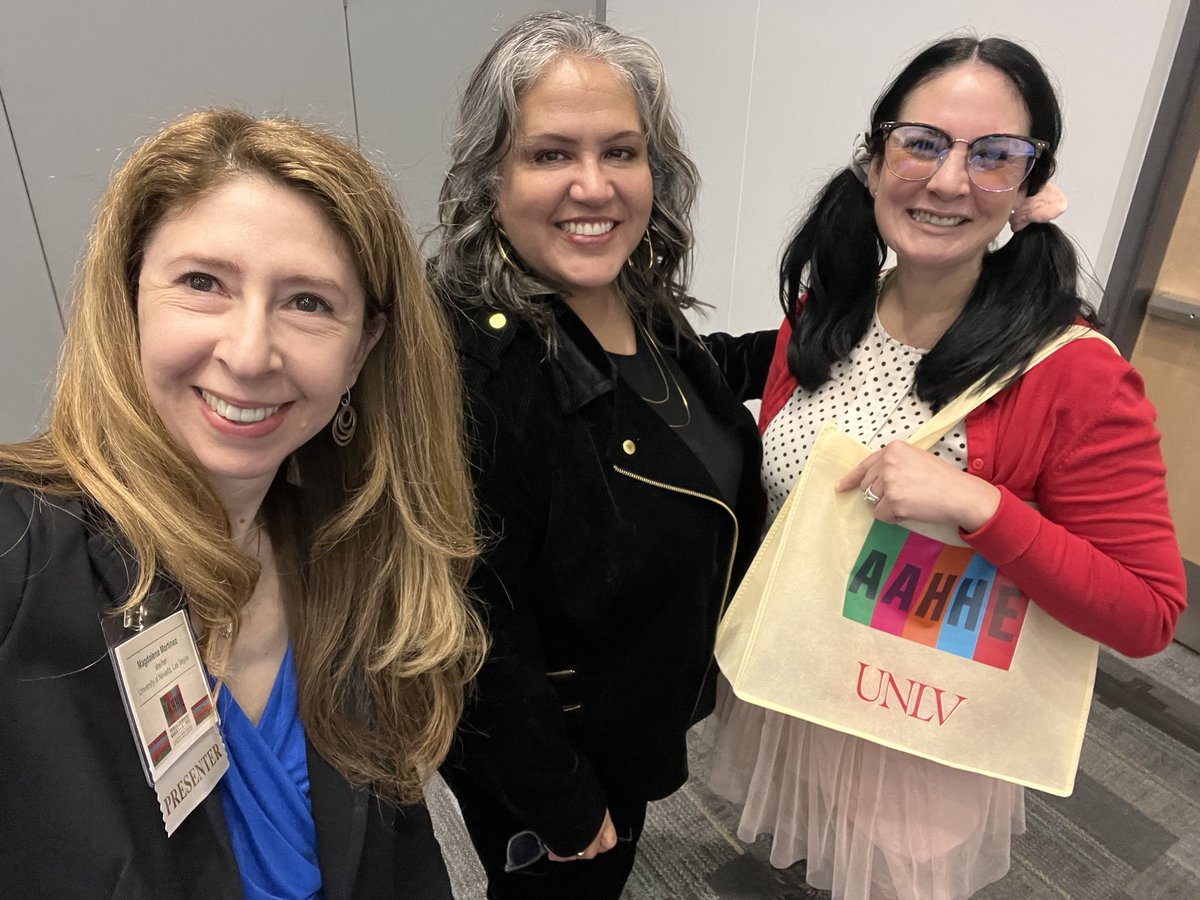 ExtraAdmin's tweet photo. Wonderful @AAHHEorg (American Association of Hispanics in Higher Ed) conference! 

So excited to be in this space of creating equity/access/diversity for Latinos in higher Ed. @EdithCabelloFdz @LuisPonjuanPhD @PatrickLValdez @magdamartinez 

TY @CSNCoyote @unlv 👩🏻‍🎓👩🏾‍🎓👨🏽‍🎓👨🏾‍🎓 https://t.co/vpwmdrbBd8