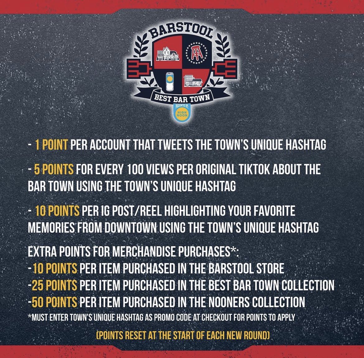 RileysChico's tweet photo. 💥ROUND 3 VOTING ENDS THURS 3/2 at NOON PST! 16 CITIES LEFT IN @BarstoolU’s Best Bar Town contest!

1️⃣ 1 point: TWEET #ChicoBBT 
2️⃣ 5 points: for every 100 views per original TikTok using hashtag #ChicoBBT 
3️⃣ 10 points: for every Instagram post/reel using hashtag #ChicoBBT https://t.co/fRo2q5t75v