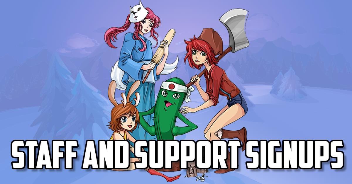 KikoriCon's tweet photo. ❄Staff and Support Information❄

Want to be part of the team that makes Kikori Con great? Well now is your time because staff and event support sign-ups are still open!  Once you fill out the form below someone from Kikori Con and Monkey Paw Entertainment will reach out to you! https://t.co/HUVhPAxr6i