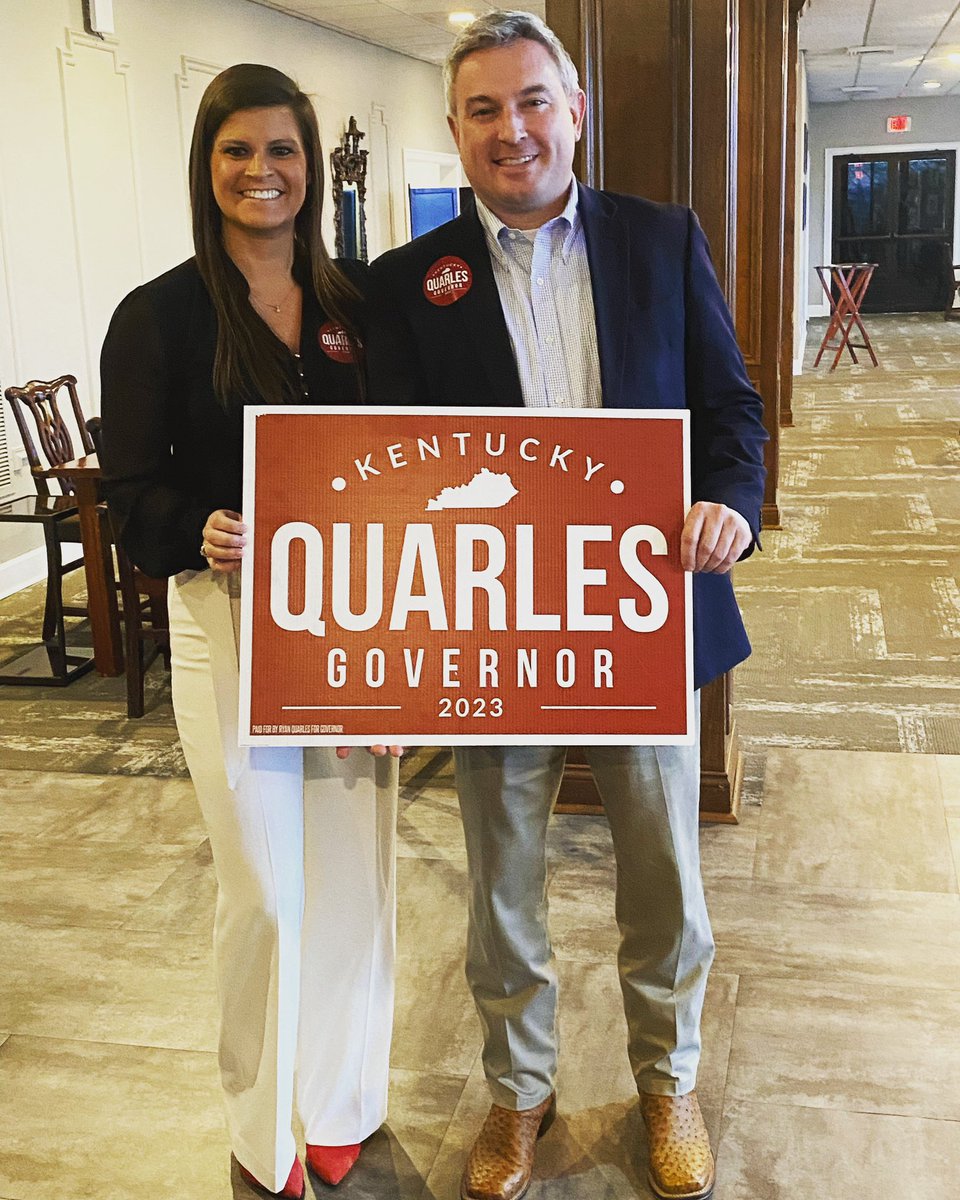 eosouthard's tweet photo. Always proud to support my friend, Ryan Quarles, in all of his endeavors, but governor is my favorite, yet! https://t.co/KnLs8YVJRG