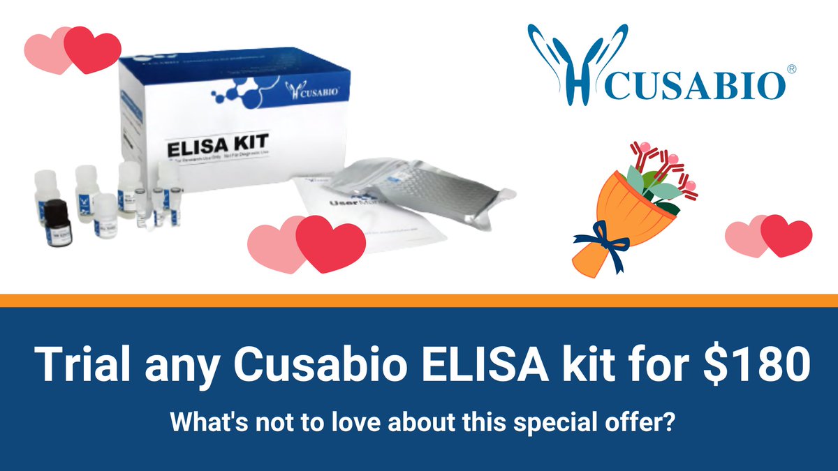 Is a complete 96 test #ELISA too much too soon? There's no 🧡lost here, with our $180 Cusabio ELISA trial kit offer!

Promo details: mscience.com.au/view/promotion…