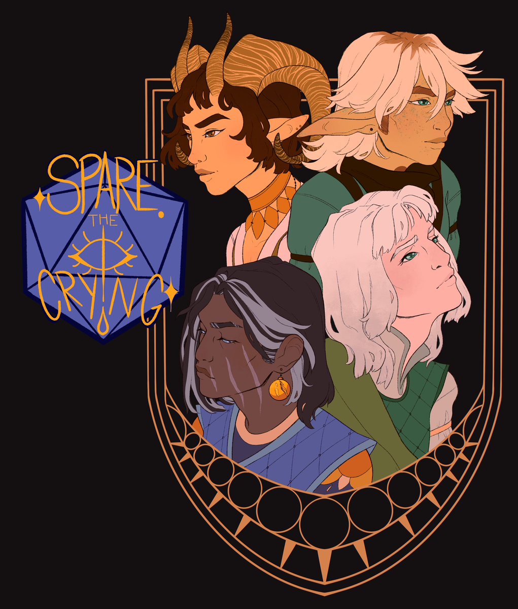 SpareTheCrying's tweet photo. Meet our Party of Sad Bois 💫 
 #sparethecrying #dnd #dndpodcast #dndactualplay #ocart https://t.co/anAowfiy40