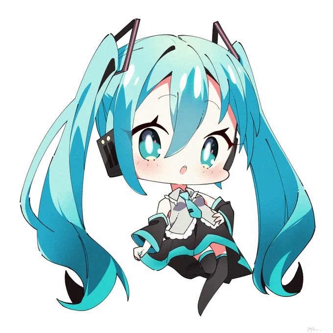アクターさんのびっくりしたような表情がキュートなミクさん!ぱっちりおめめにぷにぷになほっぺがカワ(・∀・)イイ!!ホー!【】 #piapro #初音ミク 