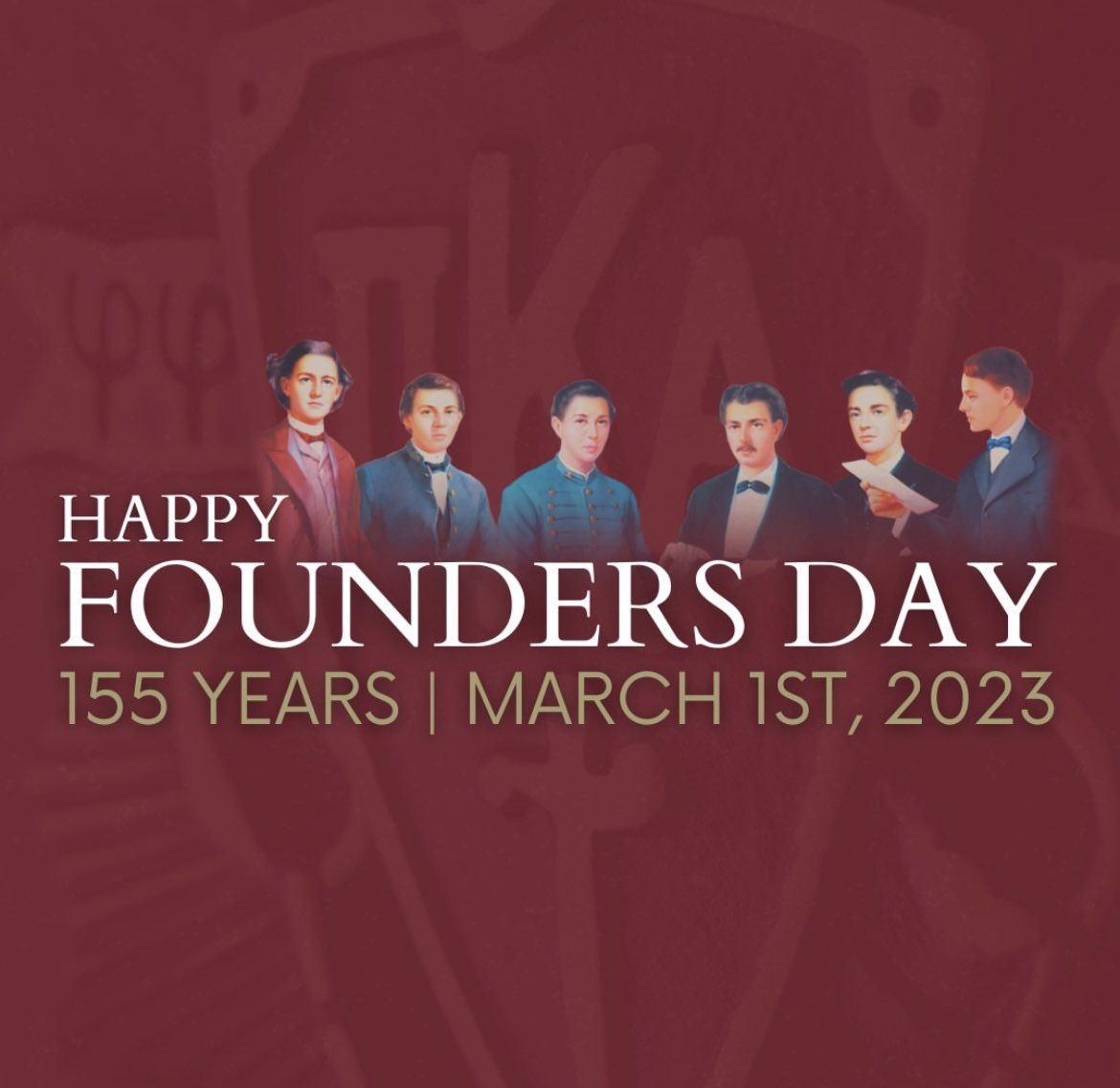 Happy Founders Day to all of our brothers out there! 155 years of excellence, here’s to 155 more. - ΦΦ