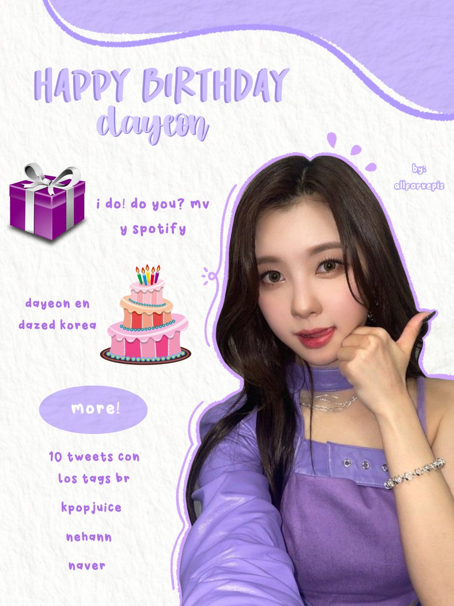allforkepis's tweet photo. — happy birthday dayeon ! 💜

Holaa, les traigo esta plantilla por el cumpleaños de dayeon! Espero les guste y la hagan para apoyar su br, links e indicaciones más abajo 👇🏻

케플러 김다연 #김다연 #케플러 #DAYEON #KEP1ER @official_kep1er https://t.co/BMLc6AfY4V