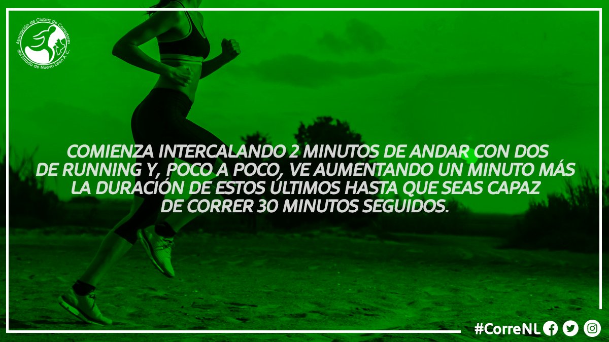 Si quieres empezar con el running🏃🏻‍♂️, te recomendamos el siguiente método🤓✍️ para hacer más sencillo este nuevo hobbie🙌.

#CorreNL #Runner #Running #EmpezarElRunning