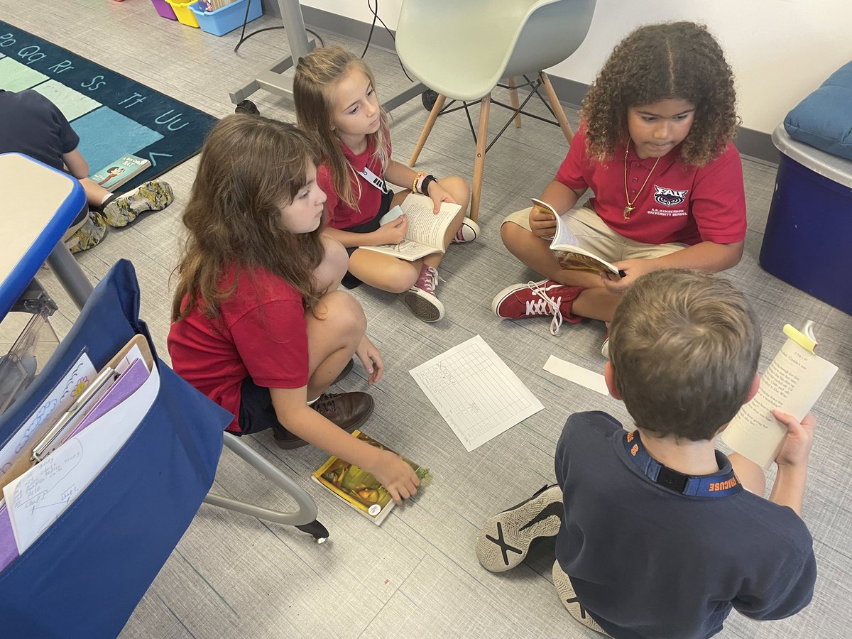 SylvestrisClass's tweet photo. One of the best parts of the third grade character studies unit is BOOK CLUBS! @TCRWP https://t.co/KTQACj8xZ0