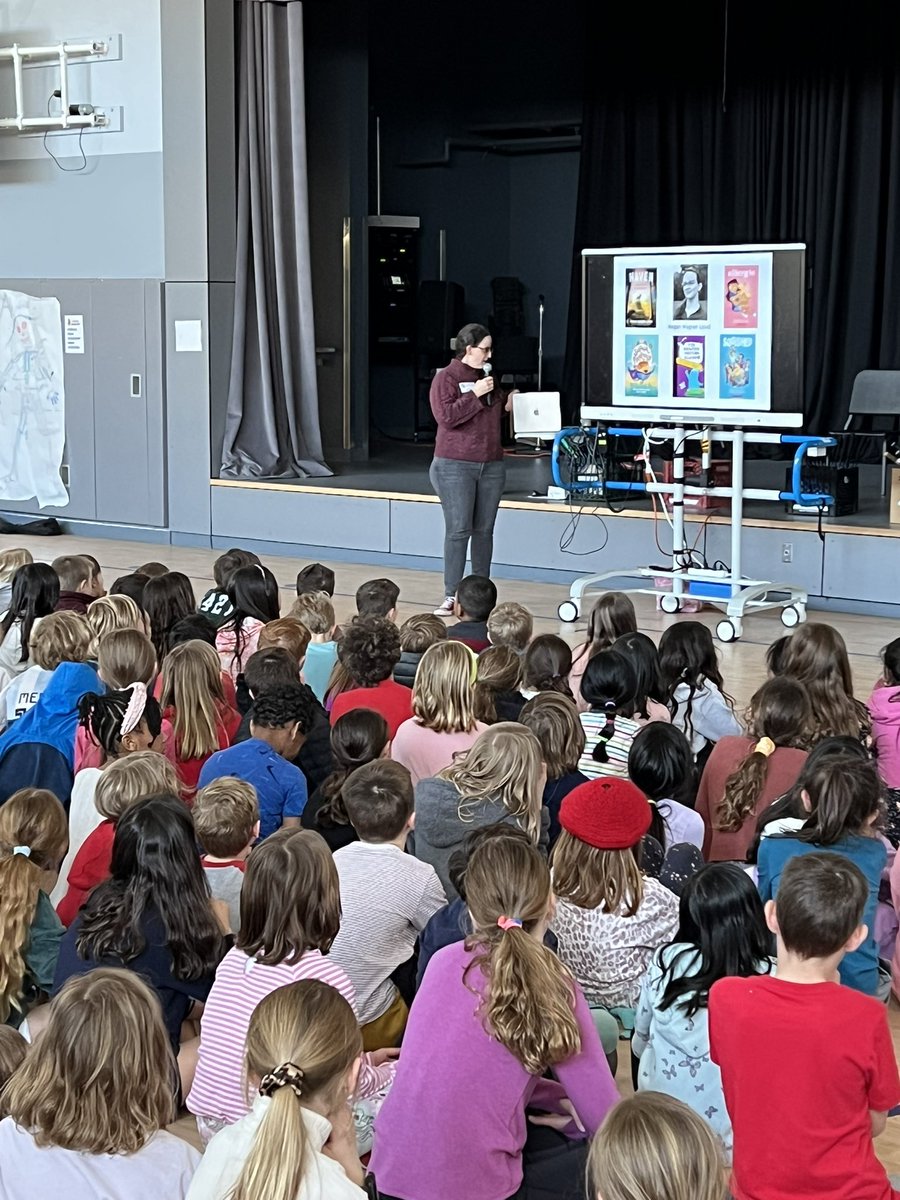 Author Megan Wagner Lloyd spent the afternoon at Cardinal. The students were excited to learn about her experience as an author and hear about one of her new books Super Pancake!