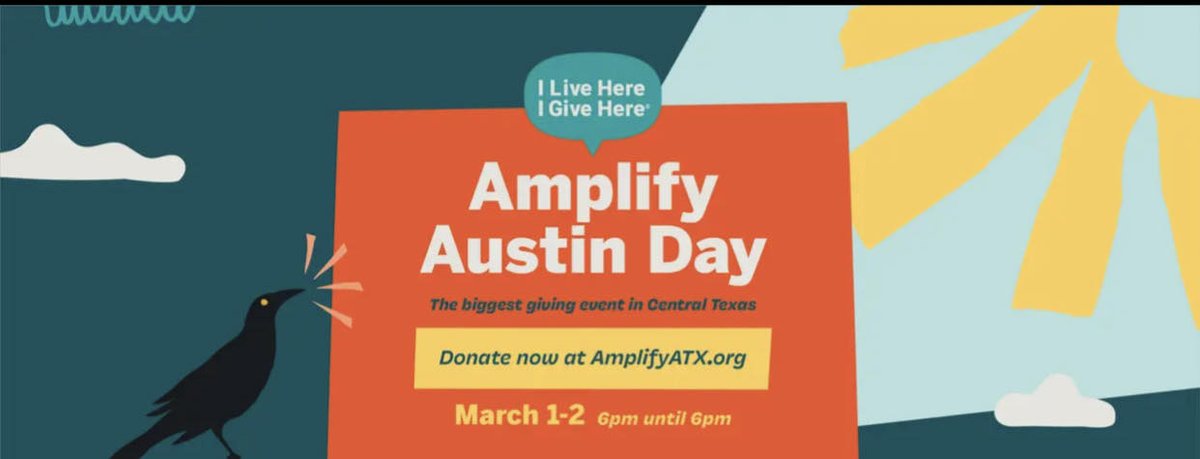 Amplify Austin Day is here! We have a  $25 thousand dollar goal this year, and we need your help to get there! #amplifyatx amplifyatx.org/organizations/…
