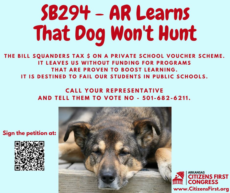 We can't let up. Many lawmakers know this bill is wrong. Teachers, administrators & community members around the state are overwhelmingly opposed to it. Keep the public in public education, & keep investing in solutions proven to help EVERYONE, not just the few. #SB294 #LEARNSact