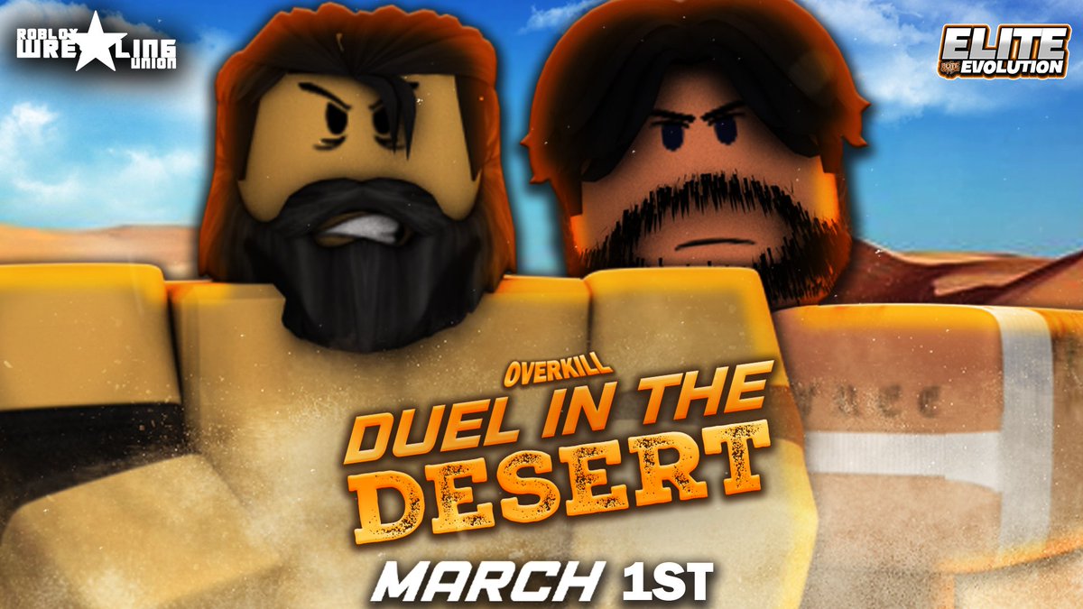 EEWMedia's tweet photo. Tonight, at #DuelInTheDesert!

@JayDarrienRBLX will speak out regarding his reign as EEW Interims Heavyweight Champion!

#Datista heads into action with #JSPunk!

#FadeCxllins takes on #DionHart!

#LoganMerth takes on #Onslaught Storm and #MarcusZiggler in a triple threat! https://t.co/vMplnXW8x1