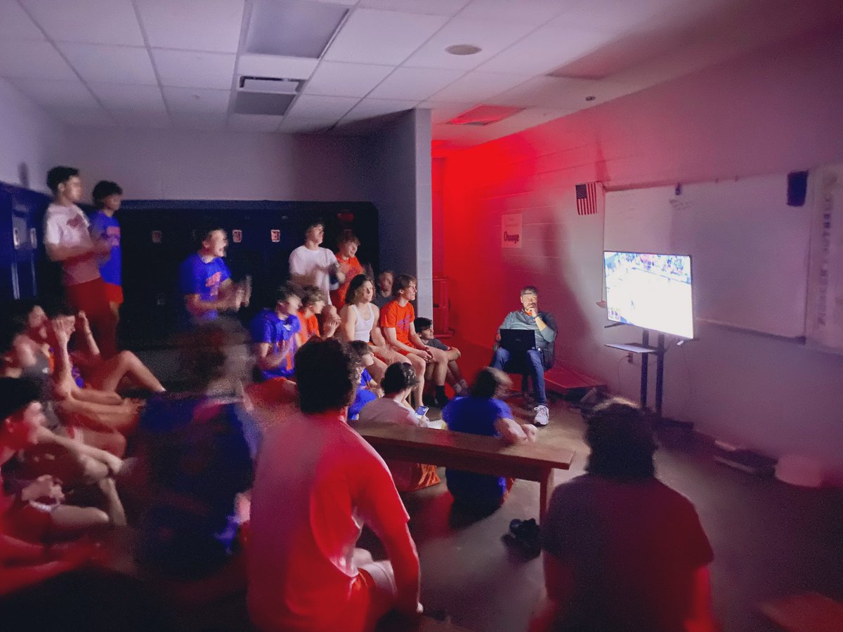 The weather wasn’t cooperating tonight so we took a break to support <a href="/OrangePioneers/">Orange Basketball</a> #OneOrange