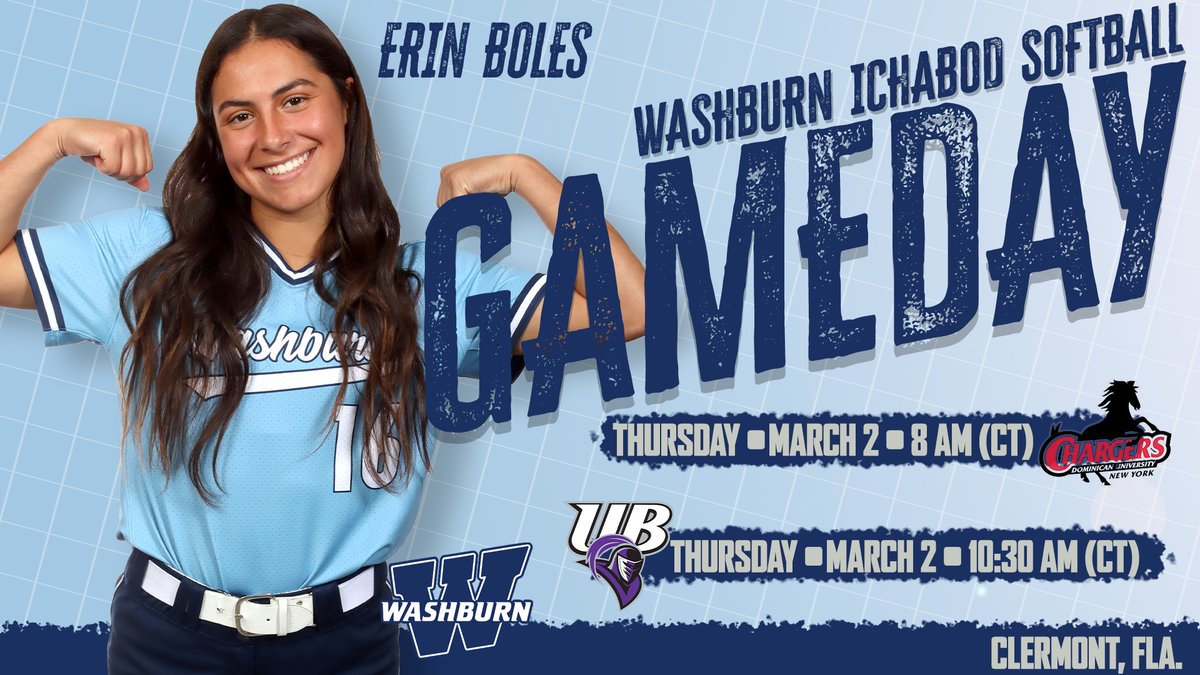 Rise and shine, it's time to play two in Florida! #GoBods 

🆚 | Dominican Univ. of New York
⌚ | 8 am (CT)
🆚 | Univ. of Bridgeport
⌚ | 10:30 am (CT)
📍 | Clermont, Fla.
📊 | no live stats
📺 | bit.ly/41EyXOE ($)