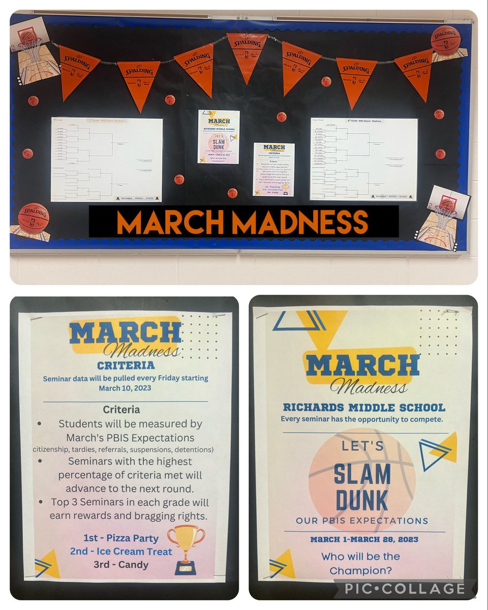 March Madness in the Castle!  We are ready to Slam Dunk our PBIS Expectations. 💛💙 #HonortheCastle #CastleCrew #FraserFamily @HustonLJulian
