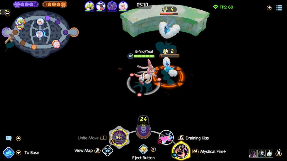 BrandyTurquoise's tweet photo. Did @PokemonUnite finally create a game for us left handed impaired?? Not sure about the whole good aspect but the backwards gameplay was hilarious. Picture me trying to dunk in my own base π #PokemonUNITE #buggedgame #intothevoid https://t.co/f7SW6JpUhC