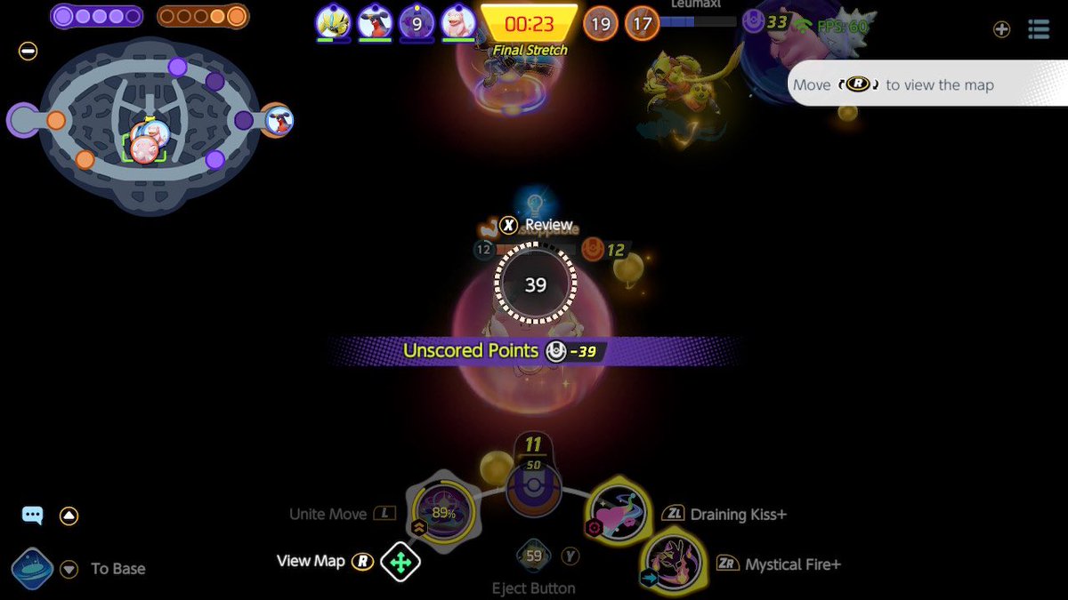 BrandyTurquoise's tweet photo. Did @PokemonUnite finally create a game for us left handed impaired?? Not sure about the whole good aspect but the backwards gameplay was hilarious. Picture me trying to dunk in my own base π #PokemonUNITE #buggedgame #intothevoid https://t.co/f7SW6JpUhC