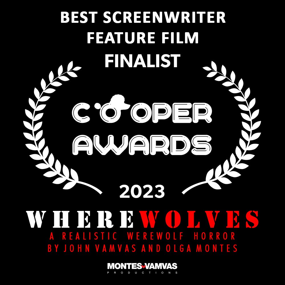 MontesVamvas's tweet image. A great big thank you to the Cooper Awards International Festival. We are honored!
#screenplay #featurescript #horror #werewolf #werewolves #scripts #screenwriting #script #film
#screenplay #scriptwriting #writing #awardwinning #indiefilm #horror #thriller #SupportIndieFilm