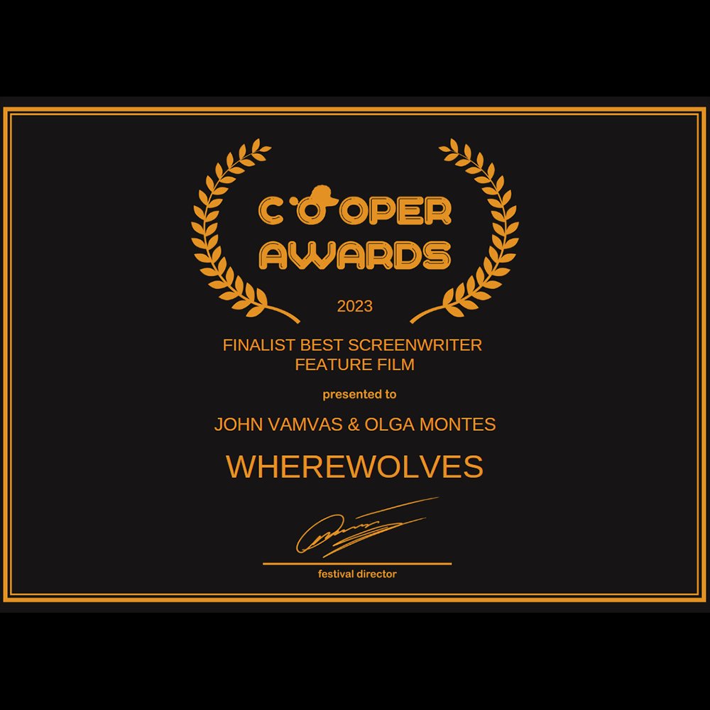MontesVamvas's tweet image. A great big thank you to the Cooper Awards International Festival. We are honored!
#screenplay #featurescript #horror #werewolf #werewolves #scripts #screenwriting #script #film
#screenplay #scriptwriting #writing #awardwinning #indiefilm #horror #thriller #SupportIndieFilm