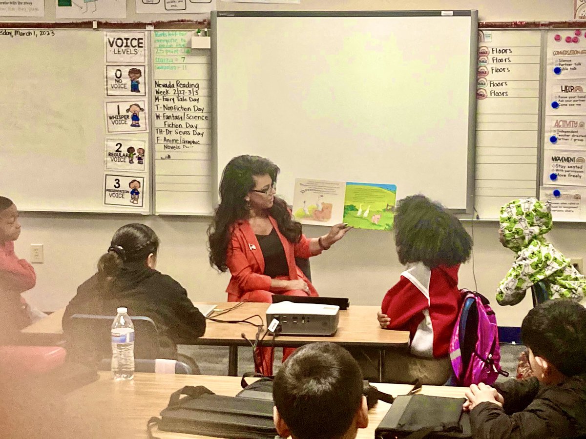 Phillips4Nevada's tweet photo. Thank you @EdGonzalezNV and Hickey Elementary School for having me read to the 4th graders today. Both classes were so much fun. I could’ve stayed all day. Such smart and inquisitive kids. Can’t wait to visit them again!
#nationalreadingweek https://t.co/EWFgrLQg1Y