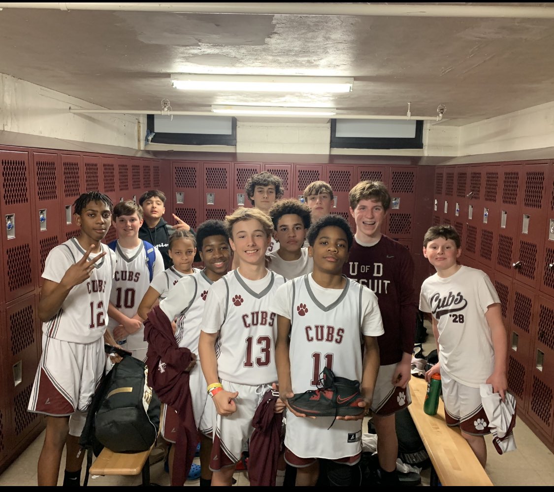 Congrats to both Academy A and Academy C on advancing to the Elite 8 rounds of their CYO Tournament brackets! Academy C pictured after defeating an undefeated St. Regis. GO CUBS!