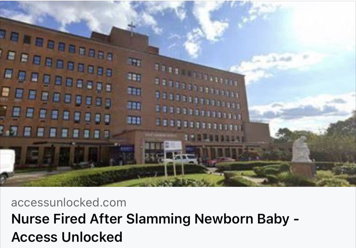 KayeThe_Truth's tweet photo. Nurse Fired After Slamming Newborn Baby

To read more visit:  https://t.co/ja8F2T1Flx

#news #accessunlocked #media #baby #nurse #newborn #hospital #GoodSamaritanUniversityHospital #longisland
#smallbusiness #network #branding #promo 
https://t.co/wfGQTaFCoj https://t.co/H6IrDYs7T8