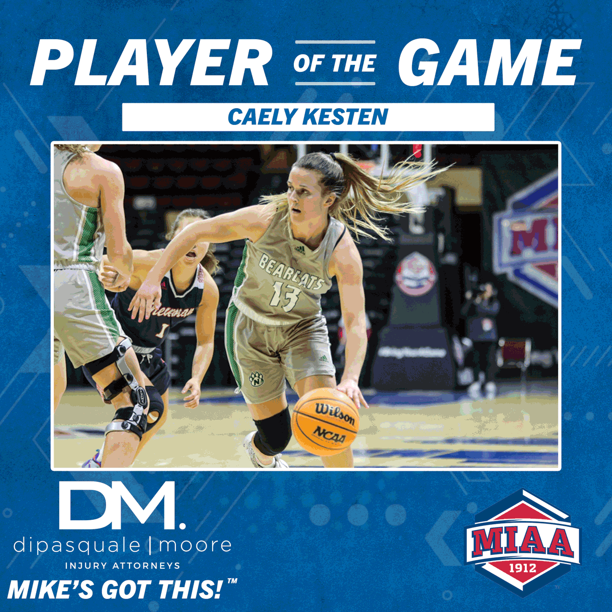 The MIAA (@themiaa) on Twitter photo The women's championship tournament is off and running! The Mike's Got This Player of the Game is <a href="/nwbearcatwbb/">Bearcat WBB</a>'s Caely Kesten! Thank you to @DiPasqualeMoore for their support of MIAA Basketball! #BringYourAGame🏀 The women's championship tournament is off and running! The Mike's Got This Player of the Game is <a href="/nwbearcatwbb/">Bearcat WBB</a>'s Caely Kesten! Thank you to @DiPasqualeMoore for their support of MIAA Basketball! #BringYourAGame🏀