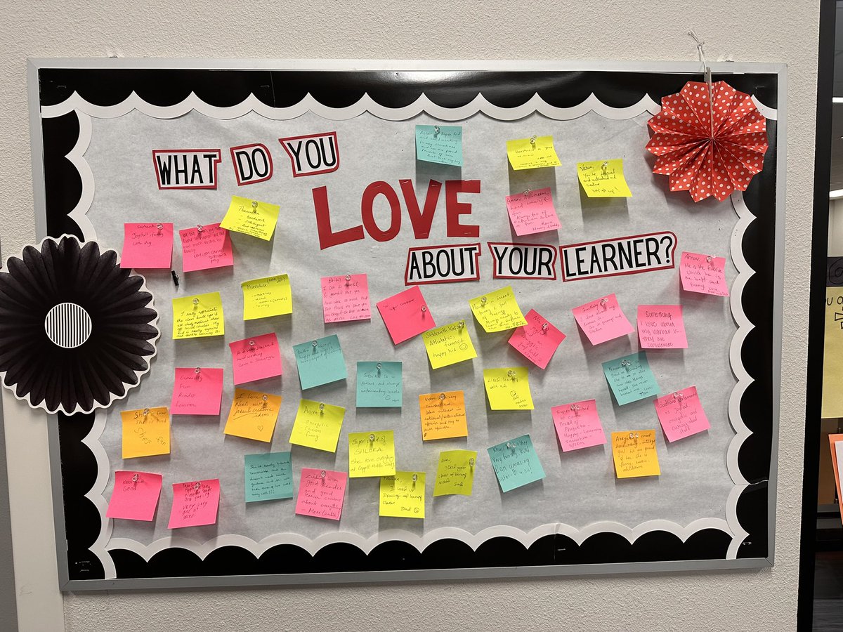 Best part of Open House? Reading the notes that parents left about what they love about their kiddos #westfam