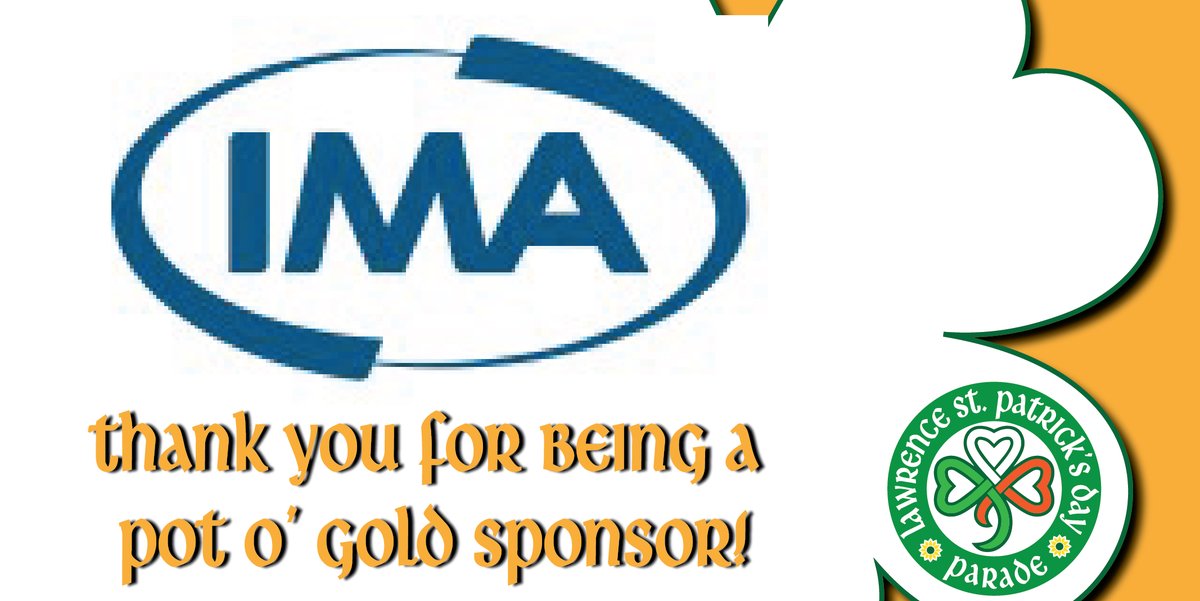 Thank you, IMA for your support of the 2023 Lawrence St. Patrick's Day Parade Committee and our beneficiaries Cantemos Youth Chorale, <a href="/OConnellRanch/">O’Connell Youth Ranch</a> &amp; <a href="/SunriseProjKS/">SunriseProject</a>.