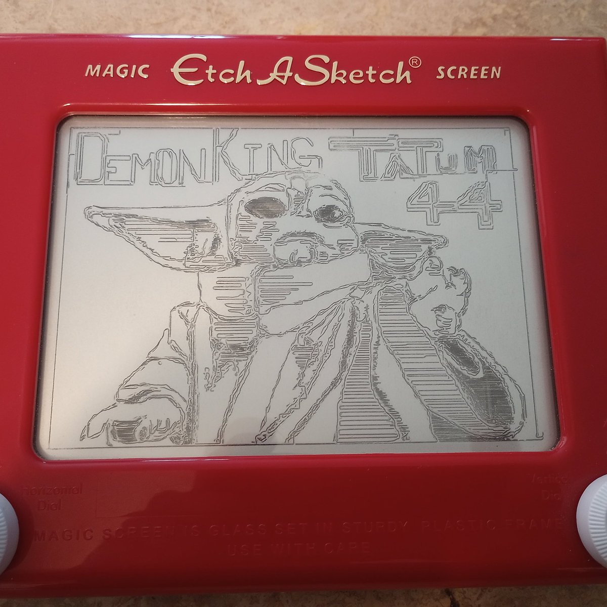 t8um44's tweet image. Because, #Mandalorian #etchasketch
