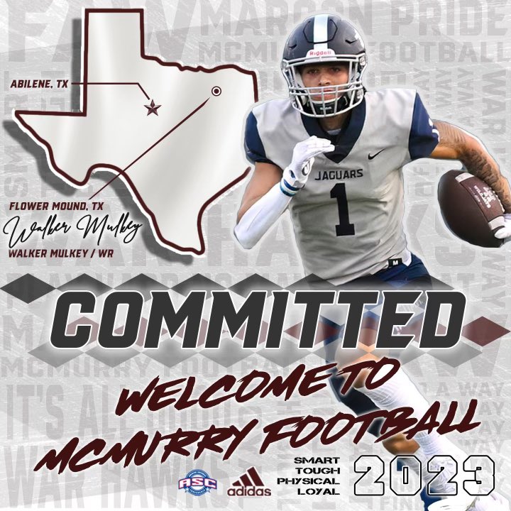 Walker Mulkey (@mulkeywalker) on Twitter photo I am very excited for this next opportunity and I am blessed to say I have committed to <a href="/McMURRYFOOTBALL/">McMURRY FOOTBALL</a> !@CoachRauMCM @CoachNealMCM <a href="/bbasil01/">Brian Basil</a> <a href="/kanehardin_/">Kane Hardin</a> I am very excited for this next opportunity and I am blessed to say I have committed to <a href="/McMURRYFOOTBALL/">McMURRY FOOTBALL</a> !@CoachRauMCM @CoachNealMCM <a href="/bbasil01/">Brian Basil</a> <a href="/kanehardin_/">Kane Hardin</a>