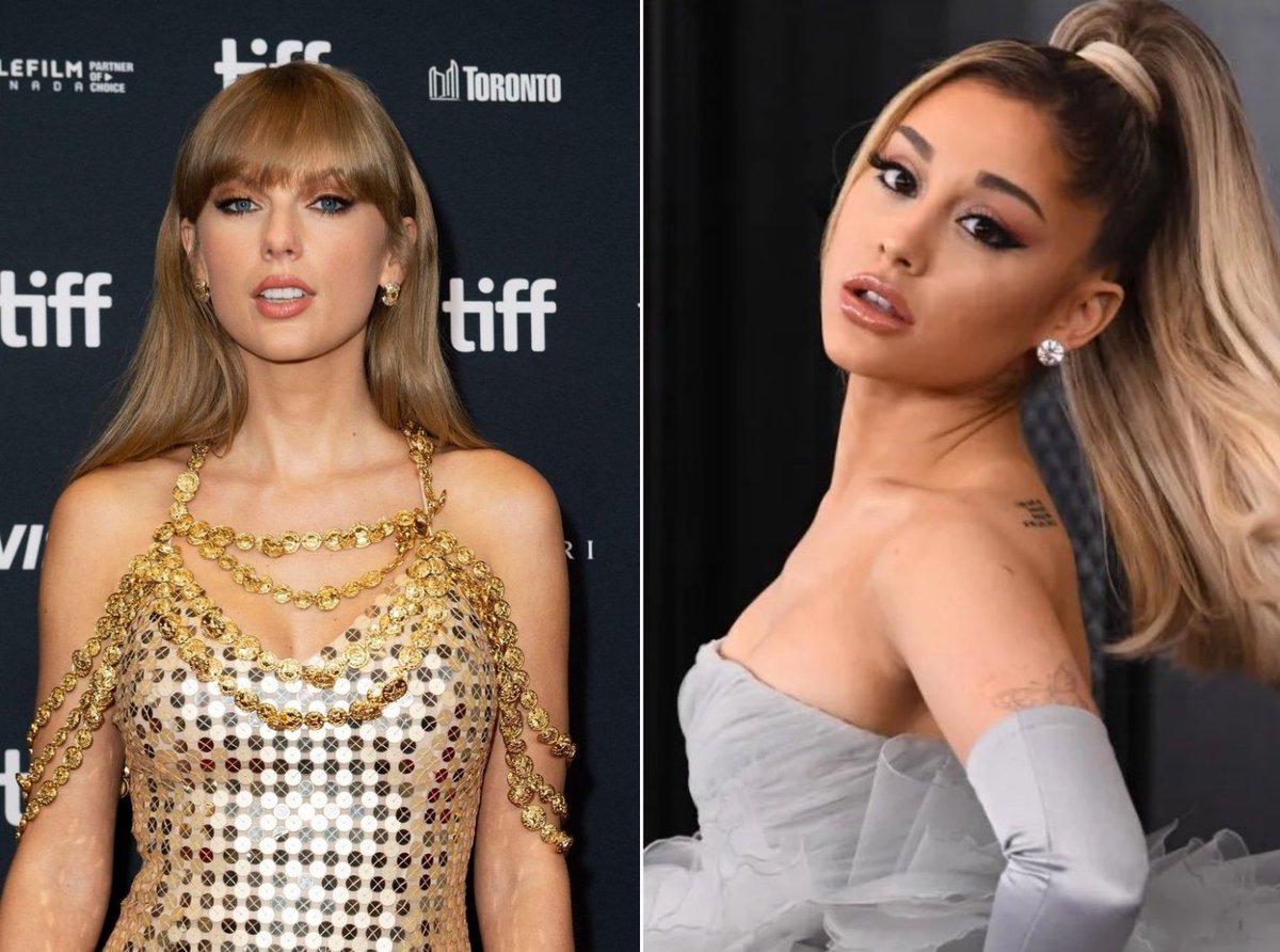 updateswiftbr's tweet image. RUMOR: De acordo com um insider, Taylor Swift lançará uma música com a participação de Ariana Grande. A música irá fazer parte de um álbum regravado.

— O mesmo insider acertou o feat da Taylor com a Lana Del Rey. 👀