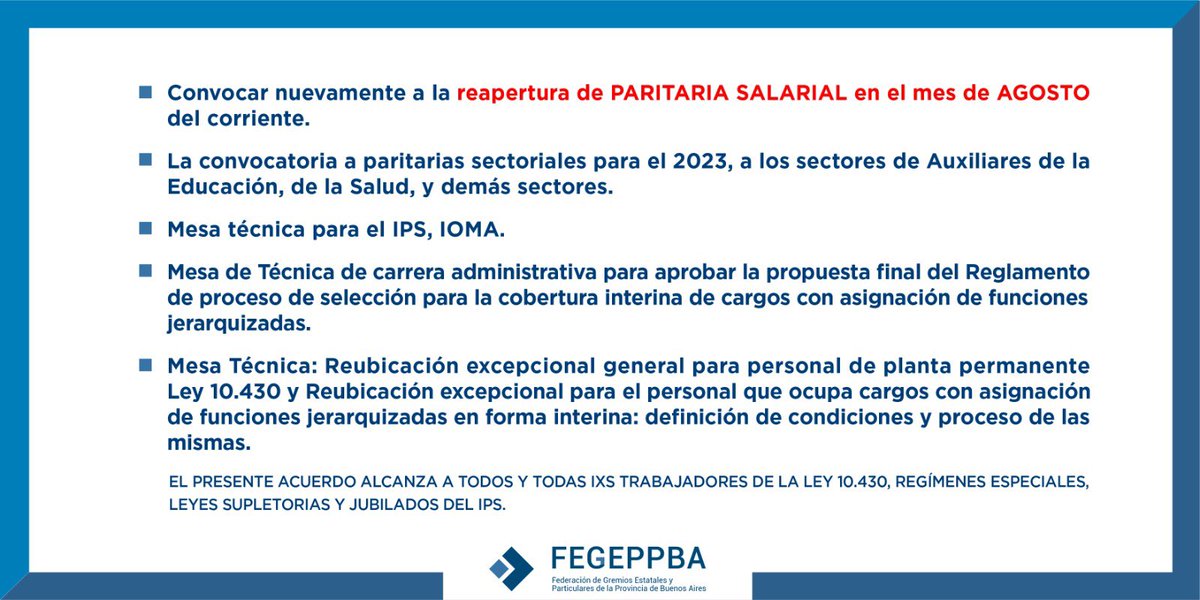 Comunicamos que hemos aceptado la oferta salarial #paritarias #inflacion #2023