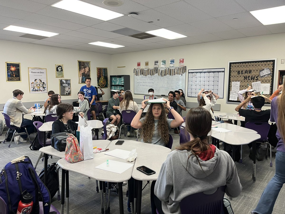 Mrs_Hedges's tweet photo. MHS Interact stayed after school today for games and to work on our clothing drive. @MrHollander_MHS @Julie_Roth04 @Miller_MHS https://t.co/xRETgD5C26
