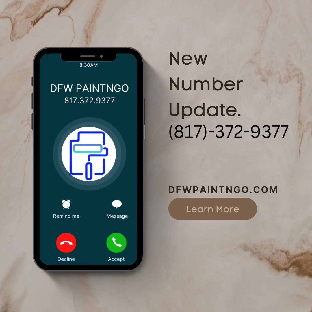 DFWPAINTNGO's tweet photo. DFW PAINTNGO’S Newly Updated Phone Number. (817.372.9377) 

New Business Cards &amp; Yard Signs Also In The Making. Thanks Dallas/Fort Worth!  #DFWPAINTNGO #UpdatedCell https://t.co/wn765yMCho