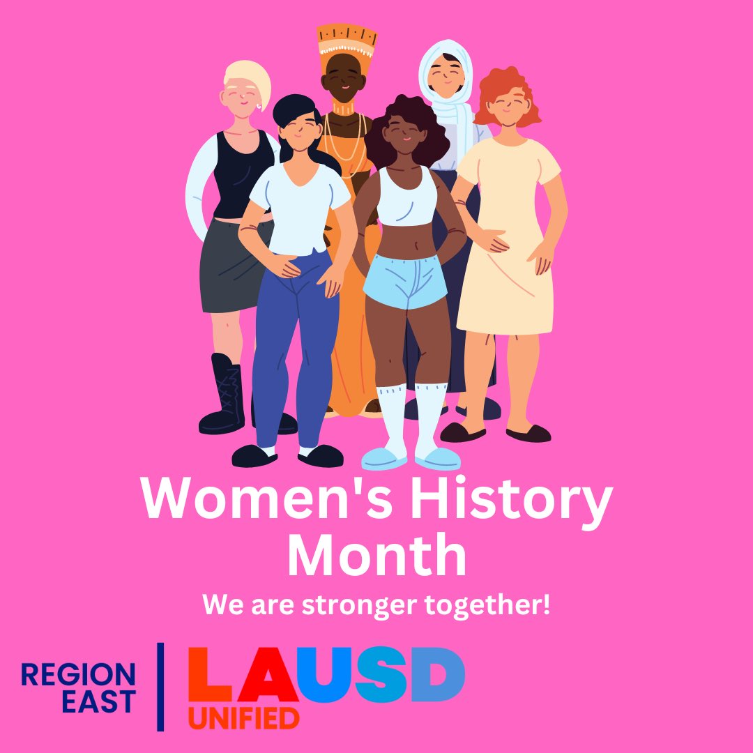 LASchoolsEast's tweet photo. March is #WomensHistoryMonth, a time to celebrate women from yesterday, today and tomorrow. 
“Know what sparks the light in you so that you, in your own way, can illuminate the world.” -Oprah Winfrey 
#YesSheCan #HerStory https://t.co/qTVT3lZWhQ