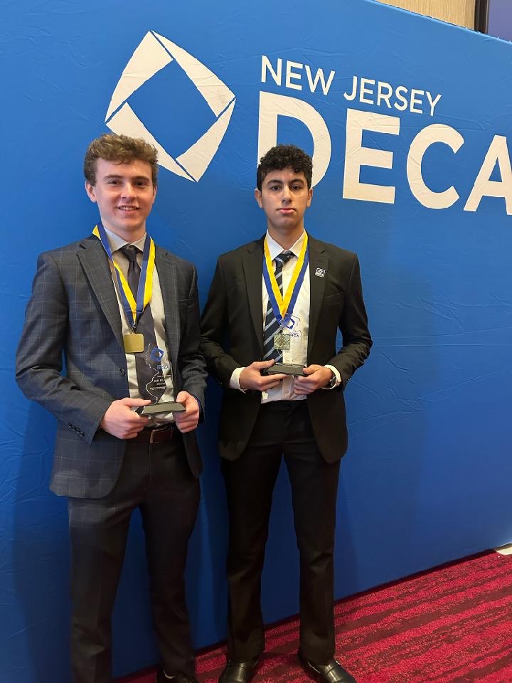 Congratulations to WDHS seniors,Jake Hartman and Yusuf Abouelsaadate, for pre-qualifying 1st place and qualifying Top 6 Overall in Sports and Entertainment Marketing at this year’s State DECA conference in Atlantic City.