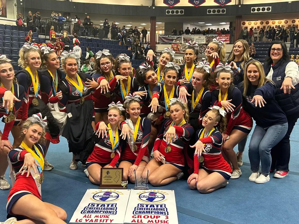 Congratulations to our cheerleaders and their fabulous coaching staff. They did it again- State Champions!!  Well done ladies!