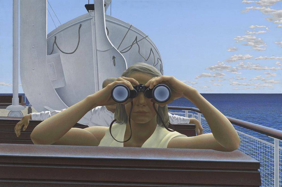 El arte de Alex Colville no son videojuegos de principios de los 2000, son pinturas realizadas entre los 50 y los 70. Poético el nivel de dar con este estilo, casi como la premonición de una estética futura, sin siquiera compartir el medio de soporte.

Me vuelvo loco.