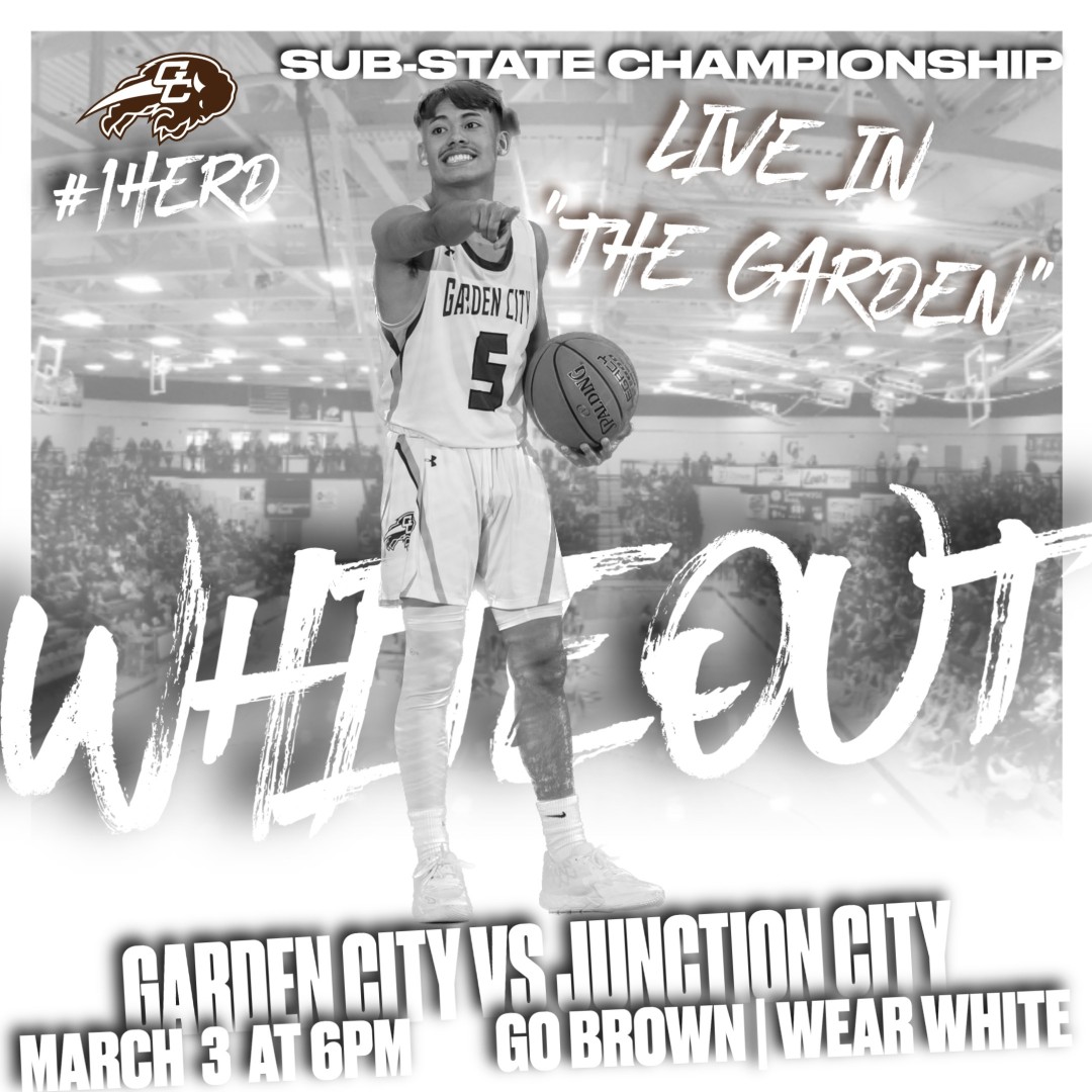 Attention Parents, Students and Community Members!!! The 20-1 Buffs host the Sub-State Championship game Friday vs Junction City at 6pm! The theme for the game is WHITEOUT so dig out that White Buffalo Shirt and get to the game! #1Herd #BleedBrownWearWhite #PackTheGarden