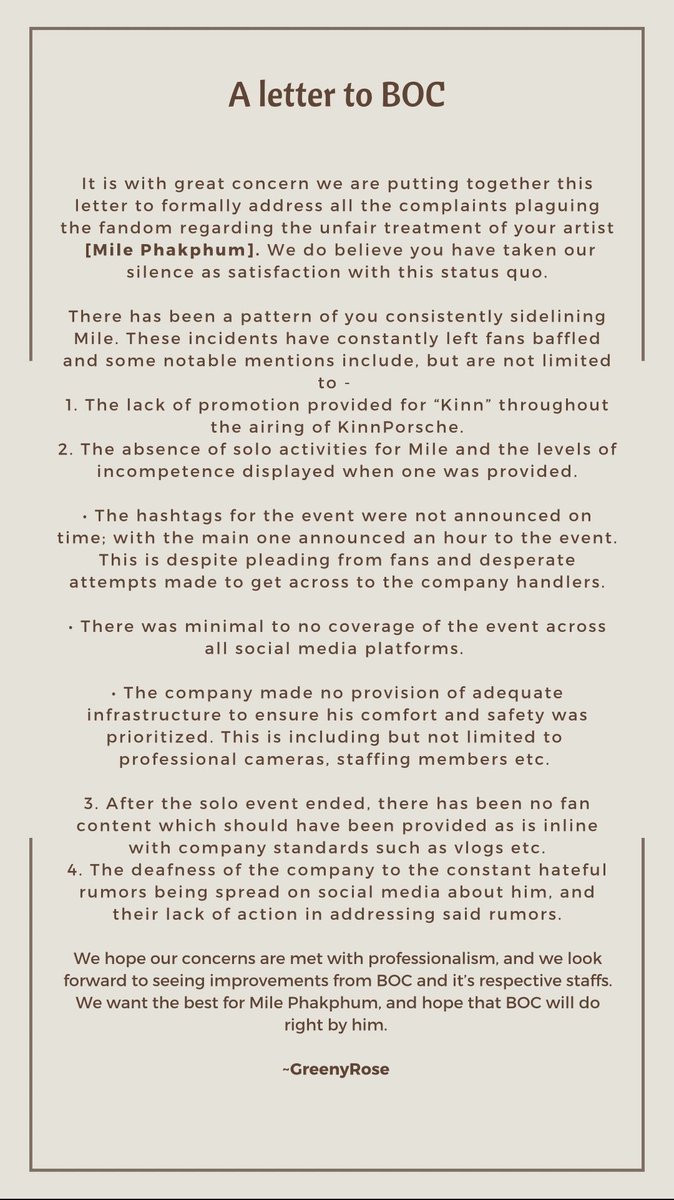 shmily_pp's tweet photo. The company should be in the first line to promote and support their artists. Pls respect him. He did all his best so pls treat him right, give him support and promotion to the fullest. He really deserves it. @beoncloud_th

STOP MISTREATING MILE 
#BOCdoBetterForMile https://t.co/2gdxP66obb