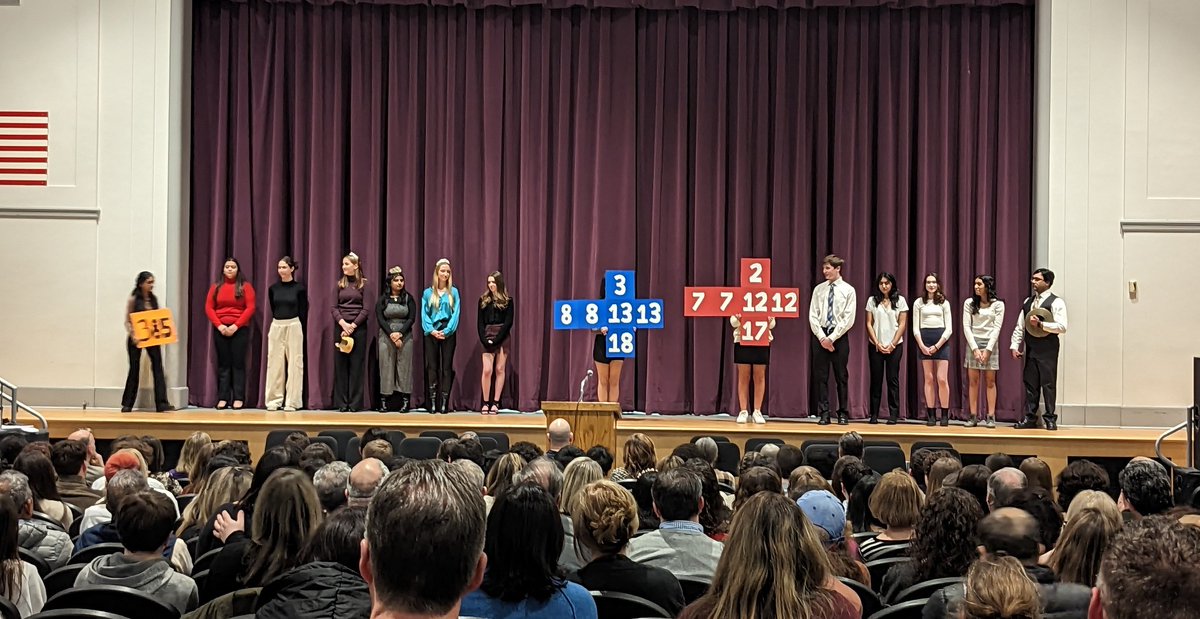 mpbaiocco's tweet image. Congratulations to our @ccsdschools North HS Mu Alpha Theta inductees 👏 

In addition to their math skills, we enjoyed their skits throughout the ceremony! 

@careim2 @MATNatlOffice #MuAlphaTheta