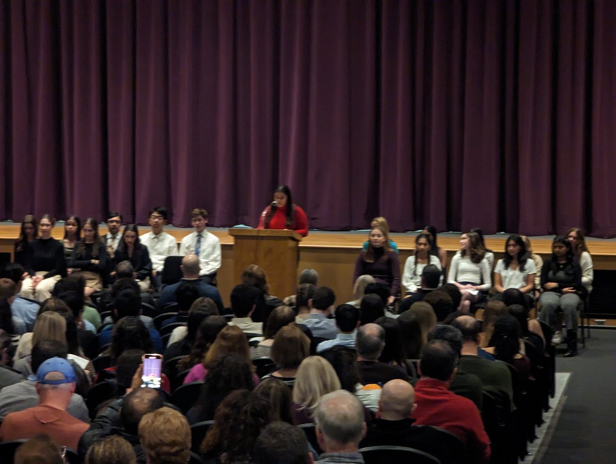 mpbaiocco's tweet image. Congratulations to our @ccsdschools North HS Mu Alpha Theta inductees 👏 

In addition to their math skills, we enjoyed their skits throughout the ceremony! 

@careim2 @MATNatlOffice #MuAlphaTheta