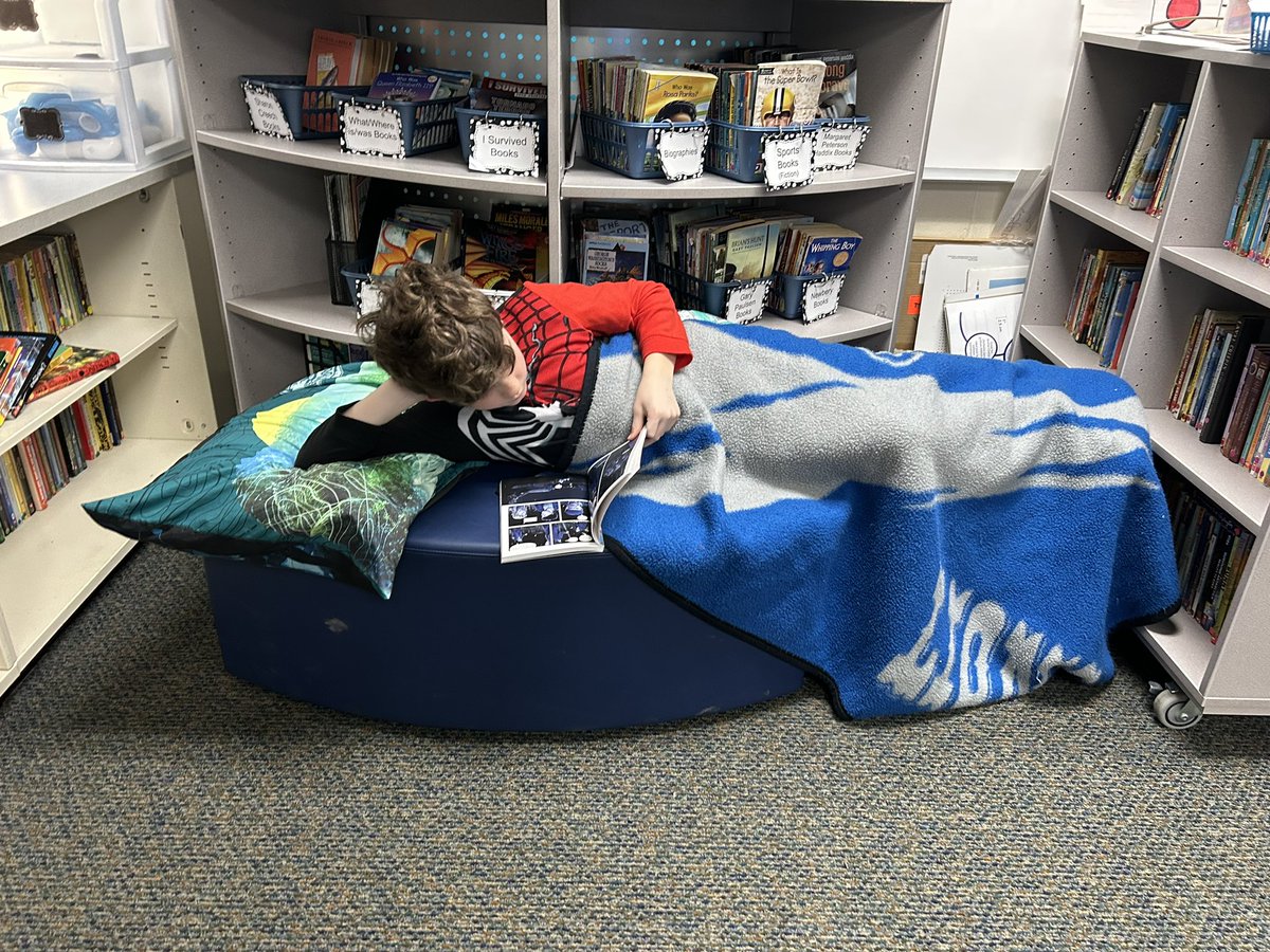 MJonesGL's tweet photo. Pajama Day and cozying up with a good book was the perfect way to start March is Reading Month! #GLCSRyan #GoGullLake https://t.co/gb9Iy8YOxi