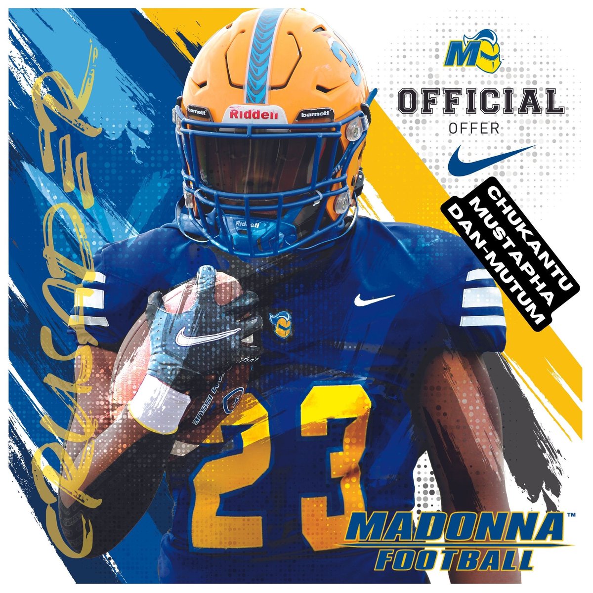 After a greta conversation with @Coach_Griffin32 im blessed to receive and offer from @MUCrusadersFB @FBCoach_Rahn @CoachFurco7 @JUCOFFrenzy @JuCoFootballACE